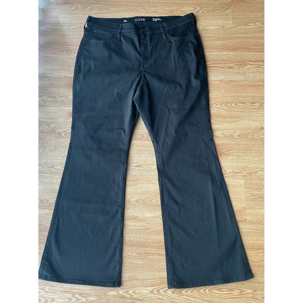 J.Crew High Rise Flared Leg Bootcut Jeans Women's Plus Size 36 Black '03 CC512 - Picture 3 of 9